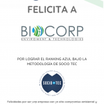 Felicidades A BIOCORP Por Lograr El Ranking Técnico Azul En La Metodología Socio Tec