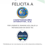 Felicidades A CORPORACIÓN AMBIENTAL Por Lograr Ranking Técnico Azul En La Metodología Socio Tec