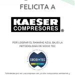 Felicidades A KAESER Por Lograr Ranking Técnico Azul En La Metodología Socio Tec
