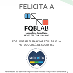 Felicidades A FQB LABORATORIOS Por Lograr Ranking Técnico Azul En La Metodología Socio Tec