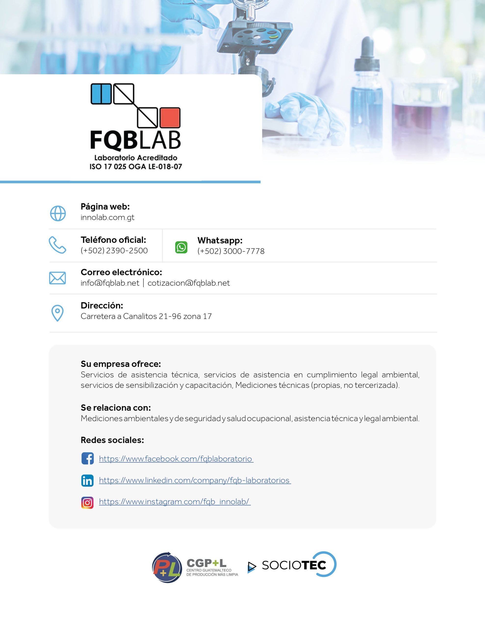 CatálogoSociosTec_FQB Laboratorios